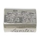 Metalen groot gat kraal "Family" gat 5.5mm Antiek zilver